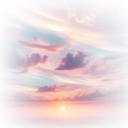 Regenerative Somatics new beginnings with a sunset of pink clouds